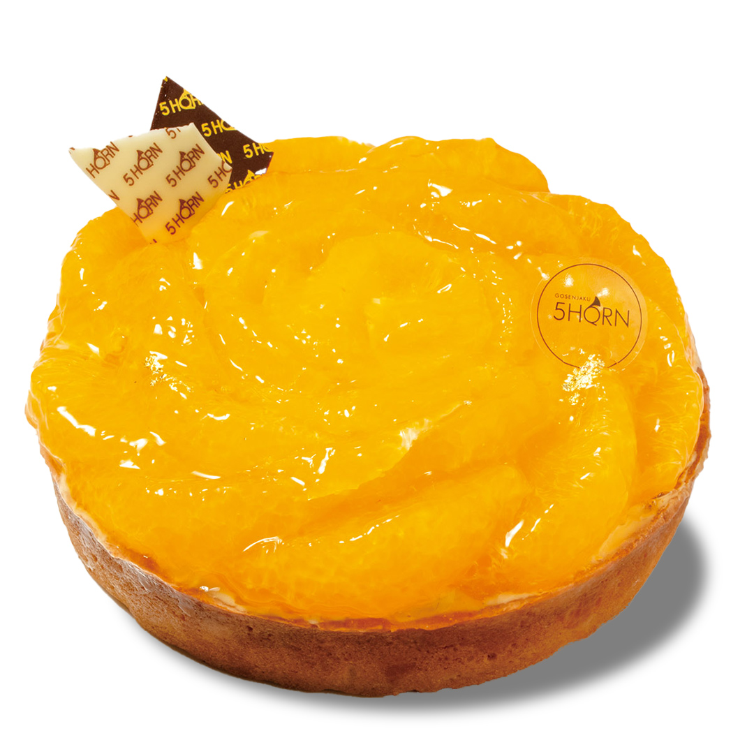 4月ケーキメニュー：不知火デコポンタルト　ホール
