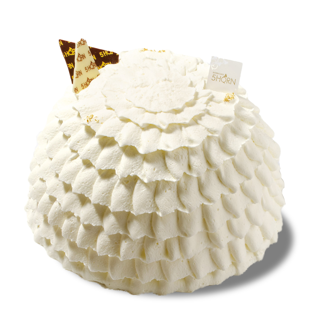 4月ケーキメニュー：ストロベリーミルクモンブラン　ホール
