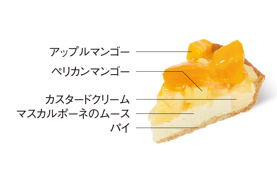 5月オススメケーキ：マンゴータルト詳細