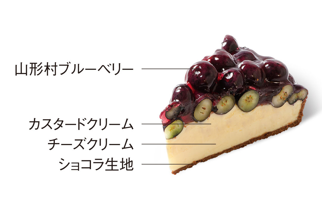 おすすめケーキ：山形村産ブルーベリーレアチーズ