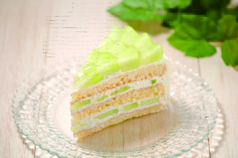 メロンが主役のショートケーキ
