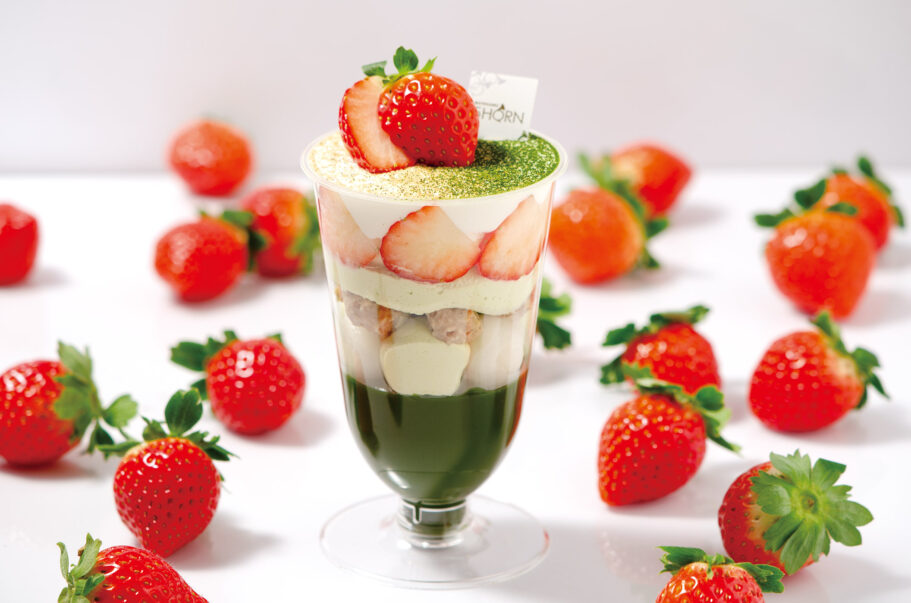 テイクアウトパフェ新作 | 抹茶と苺の和パフェ
5HORNアイシティ21店限定