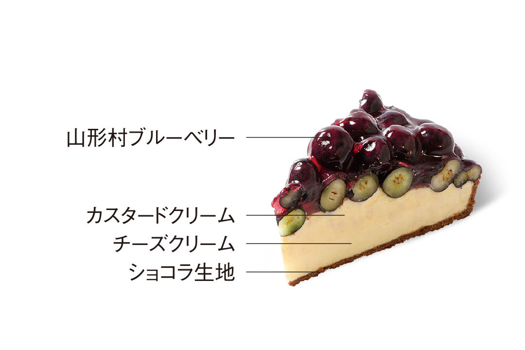 おすすめケーキ | 山形村産ブルーベリーレアチーズタルト