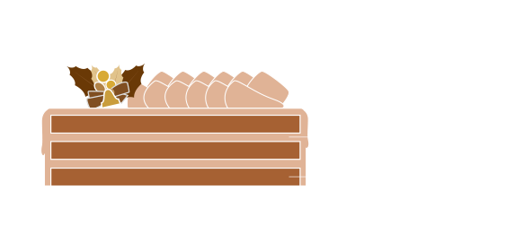 クリスマスチョコレートケーキ断面図